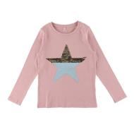 T-shirt Manches Longues Rose Fille Name it Tania pas cher
