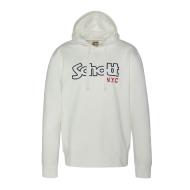 Sweat à capuche Blanc Homme Schott Vintage pas cher