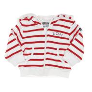 Sweat Zippé Rouge/Blanc Rayure Garçon EOM Bananova pas cher
