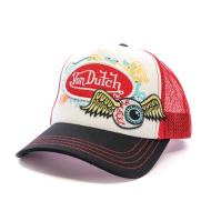 Casquette Rouge/Noir Homme Von Dutch PAT
