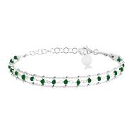 Bracelet Multi Chaînes Vert Clio Blue Noemie