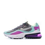 Air Max 270 React Baskets Gris Vert Violet femme Nike pas cher