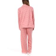 Pijama de mujer rosa/rojo Lulu Castagnette Corazones pequeños ver 2