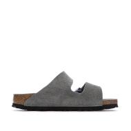 Sandales Grises Mixte Birkenstock Arizona Suede Leather Narrow vue 2