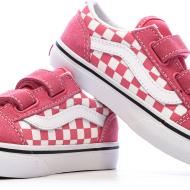 Baskets Rose Garçon Vans Old Skool V Check vue 7