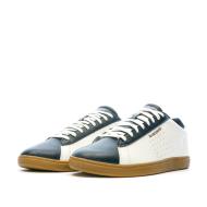 Baskets Blanc/Marine/Marron Homme Le Coq Sportif Court set Optical vue 6