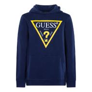 Sweat à capuche Marine Garçon Guess pas cher