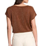 T-Shirt Marron/Doré Femme Morgan MRING vue 2