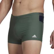 Boxer de bain Kaki Homme Adidas Block Boxer pas cher