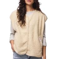 Gilet sans manche Beige Femme Pieces Katty pas cher