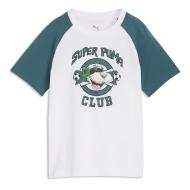 T-Shirt Blanc/Bleu Garçon Puma Super Graphic