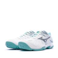 Chaussures de sport blanches femme Mizuno Break Shot 2 AC vue 6