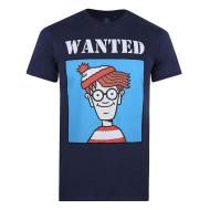 T-Shirt Marine Homme Wheres Wally Wanted vue 2