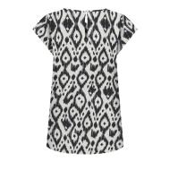 Blouse Blanche/Noir à motifs Femme Only Nova vue 2