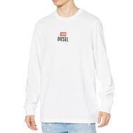 T-shirt Manches Longues Blanc Homme Diesel Small pas cher