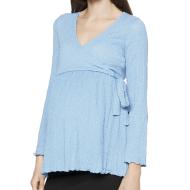 Blouse de Grossesse Bleu Femme Mamalicious Suria Lia pas cher