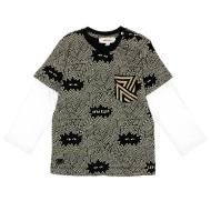 T-shirt Noir/Beige Garçon Catimini CR10214 pas cher