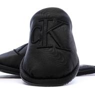 Chaussons Noir Femme Calvin Klein Jeans Slipper Satin Moire vue 7