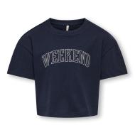 T-Shirt Marine Fille Kids ONLY Kogrexa pas cher