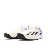 Chaussures de Tennis Blanche/Bleu Homme Adidas Courtflash vue 6