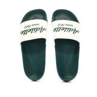 Claquettes Vertes/Blanches Homme Adidas Adilette vue 3
