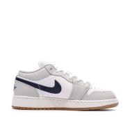 Basket Grise/Marine Garçon Nike Air Jordan 1 Low vue 2