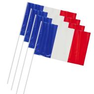 Lot de 4 fanions France 20x30 cm Mister Gadget – Décoration festive pas cher