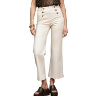 Jean Wide Blanc Créme Femme Vert Oraije Victorine pas cher