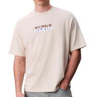 T-Shirt Beige Homme Calvin Klein Jeans LV04RD808G pas cher