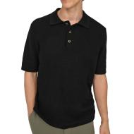 Polo Noir Homme Only & Sons Seric Reg