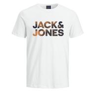 T-Shirt Blanc Homme Jack & Jones Distressed