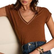 T-Shirt Marron Femme Morgan DAYA pas cher