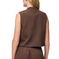Gilet Marron Femme Pieces Pcminni Flower vue 2