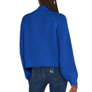 Pull en Maille Bleu Roi Femme Noisy May Tessa High Neck vue 2