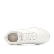 Baskets Blanches/Rose Fille Puma Carina vue 4