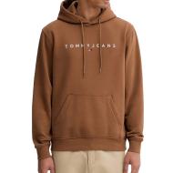 Sweats à Capuche Marron Homme Tommy Hilfiger Linear pas cher
