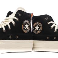 Baskets Noires Femme Converse All Star Lift Platform Tortoise vue 7