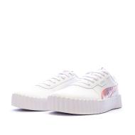 Baskets Blanche/Rose/Bleu Fille Puma Carina vue 6