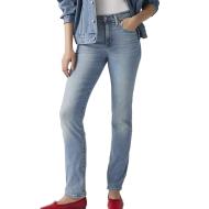 Jean 724 Bleu Classique Femme Levi's High Rise Straight 26 pas cher