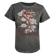 T-Shirt Gris Femme Disney Mulan Mushu Fashion vue 2