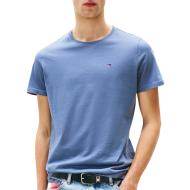 T-Shirt Bleu/Mauve Homme Tommy Hilfiger Slim Jersey pas cher