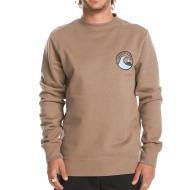 Sweat Marron Homme Quiksilver Crew Injection