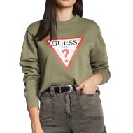 Sweat Kaki Femme Guess Original Fleece pas cher