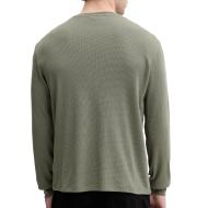 Sweat Vert Homme Calvin Klein Jeans Waffle Badges vue 2
