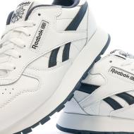 Baskets Blanches/Marine Fille Reebok Classic Lthr vue 7