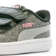 Baskets Grises argentées fille Puma Smash v2 Glitz vue 7