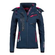 Parka Softshell Marine/Rose Femme Geographical Norway Reine pas cher