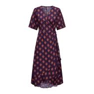 Robe longue Marine/Rose Femme Only Leah vue 2
