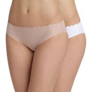 x2 Culottes Blanc/Nude Femme Dim DIM0A6M pas cher