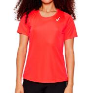 Maillot de sport Orange Fluo Femme Nike Race Top pas cher